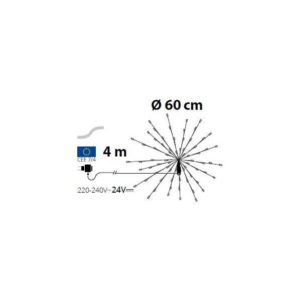 Lotti - Boule lumineuse à branches argentée 60cm 200 LED blanc froid scintillant Lotti - Imagen 2
