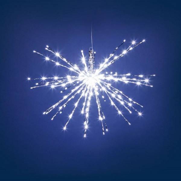 Lotti - Boule lumineuse à branches argentée 60cm 200 LED blanc froid scintillant Lotti - Imagen 5