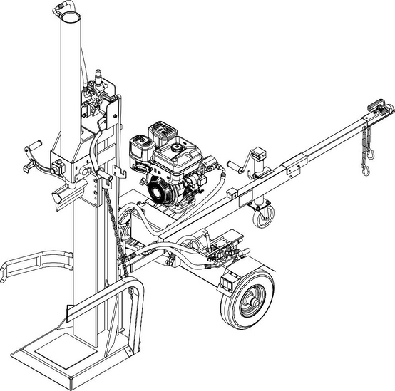 Electropower - Fendeur bûches thermique 32 T – Vertical tractable 1 m - 9cv - Image 4
