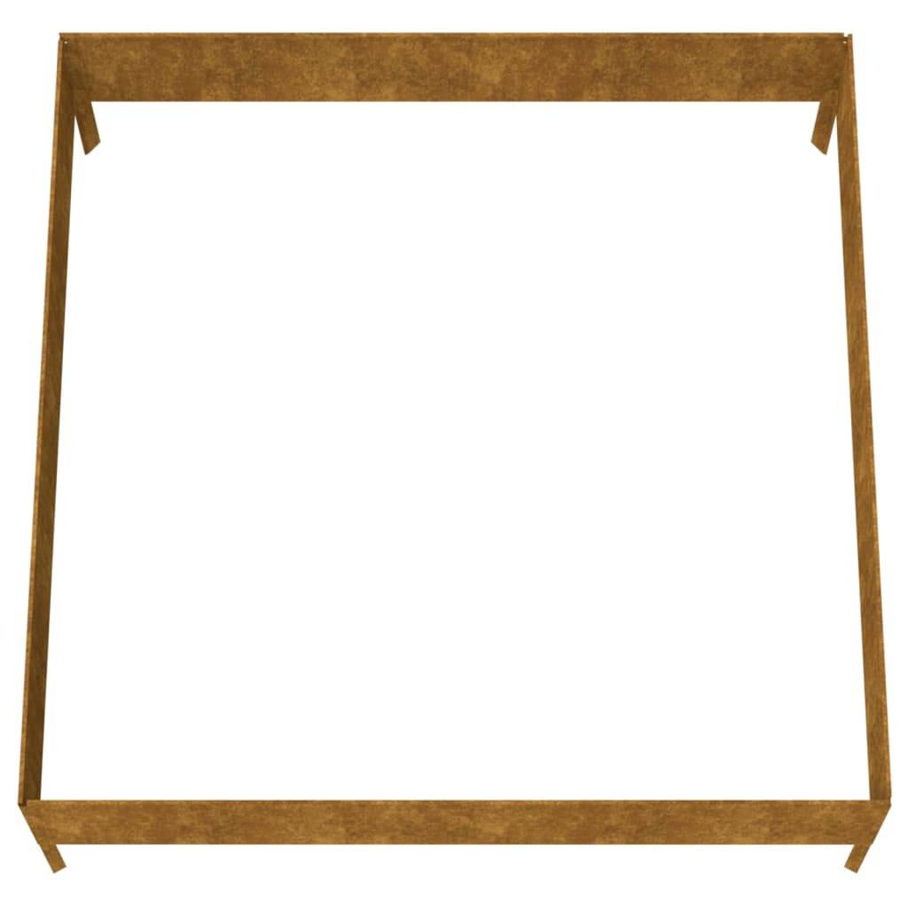 ComfortXL - Carré potager acier Corten pour jardin 100x100x33,5 cm – ComfortXL Outdoor Living - Image 5