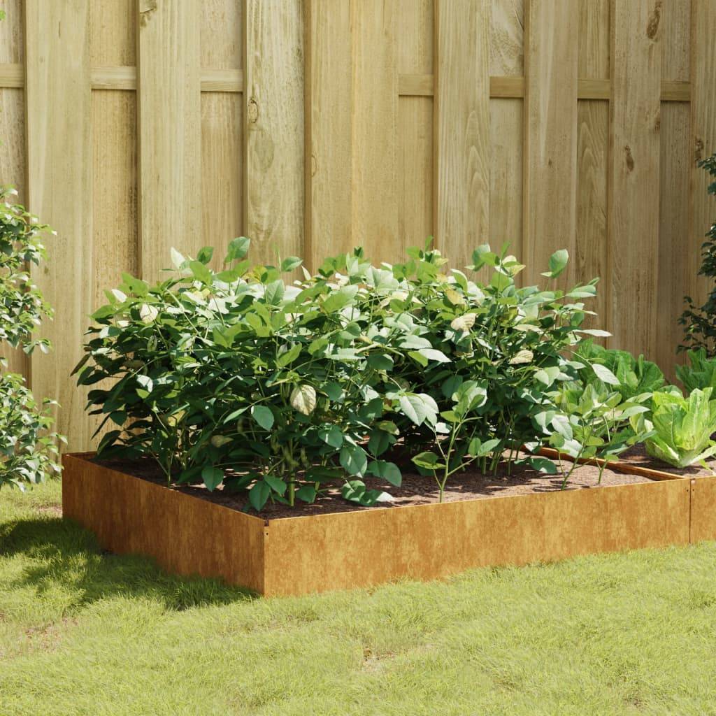ComfortXL - Carré potager acier Corten pour jardin 100x100x33,5 cm – ComfortXL Outdoor Living - Image 1