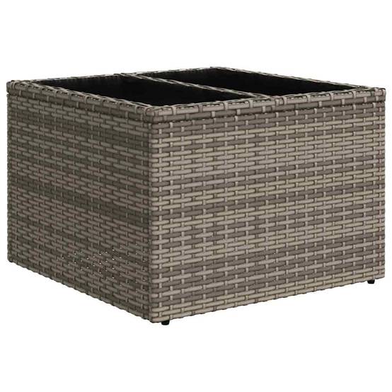Canapé Extérieur Spacieux 8 pcs Polyrotin avec Table et Sac Rangement Gris Contemporain – ComfortXL Outdoor Living - Image 7