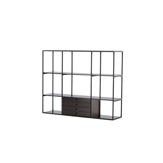 Étagère Design 4 Niveaux "Amaraillo" 150cm Noir - Image 3