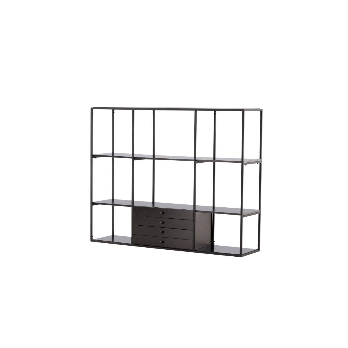 Étagère Design 4 Niveaux "Amaraillo" 150cm Noir - Image 3