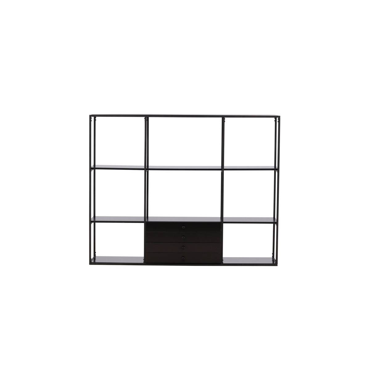 Étagère Design 4 Niveaux "Amaraillo" 150cm Noir - Image 2