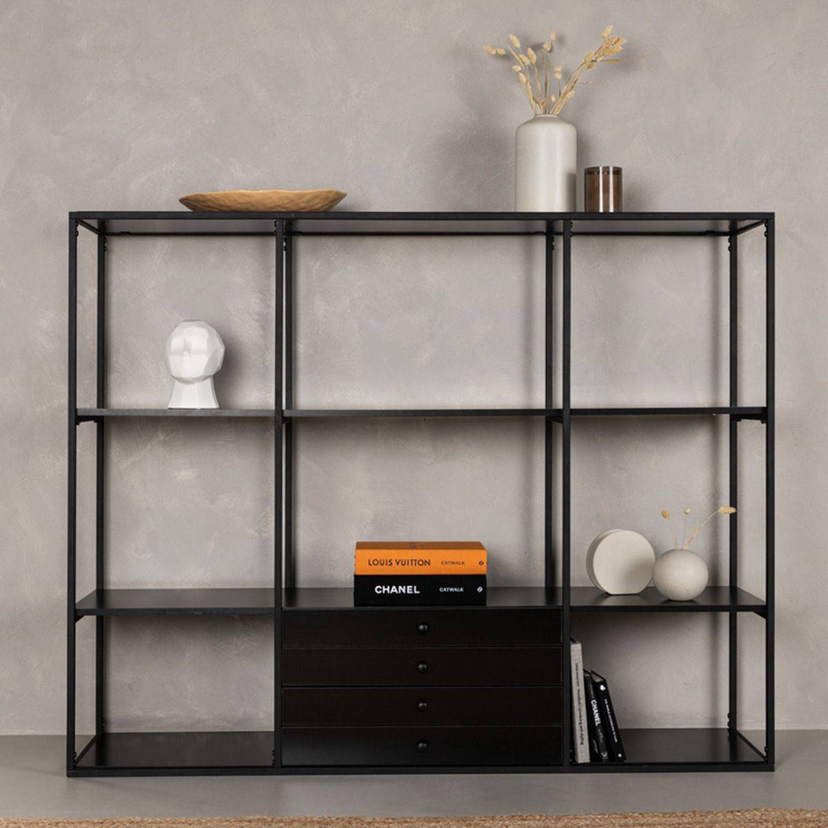 Étagère Design 4 Niveaux "Amaraillo" 150cm Noir - Image 6