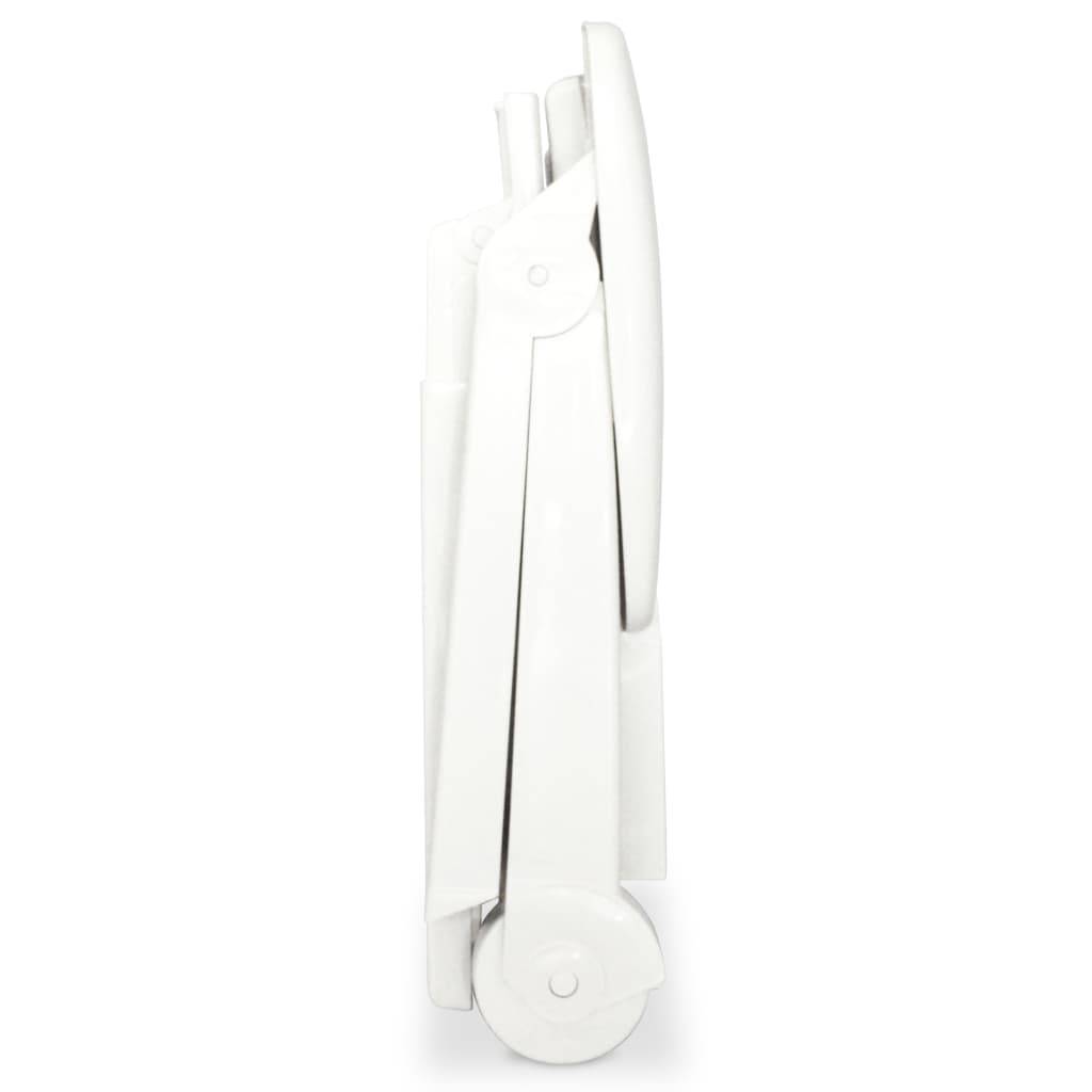 Vidaxl - Chaise longue avec repose-pied Plastique Blanc vidaXL 43586 - Imagen 8