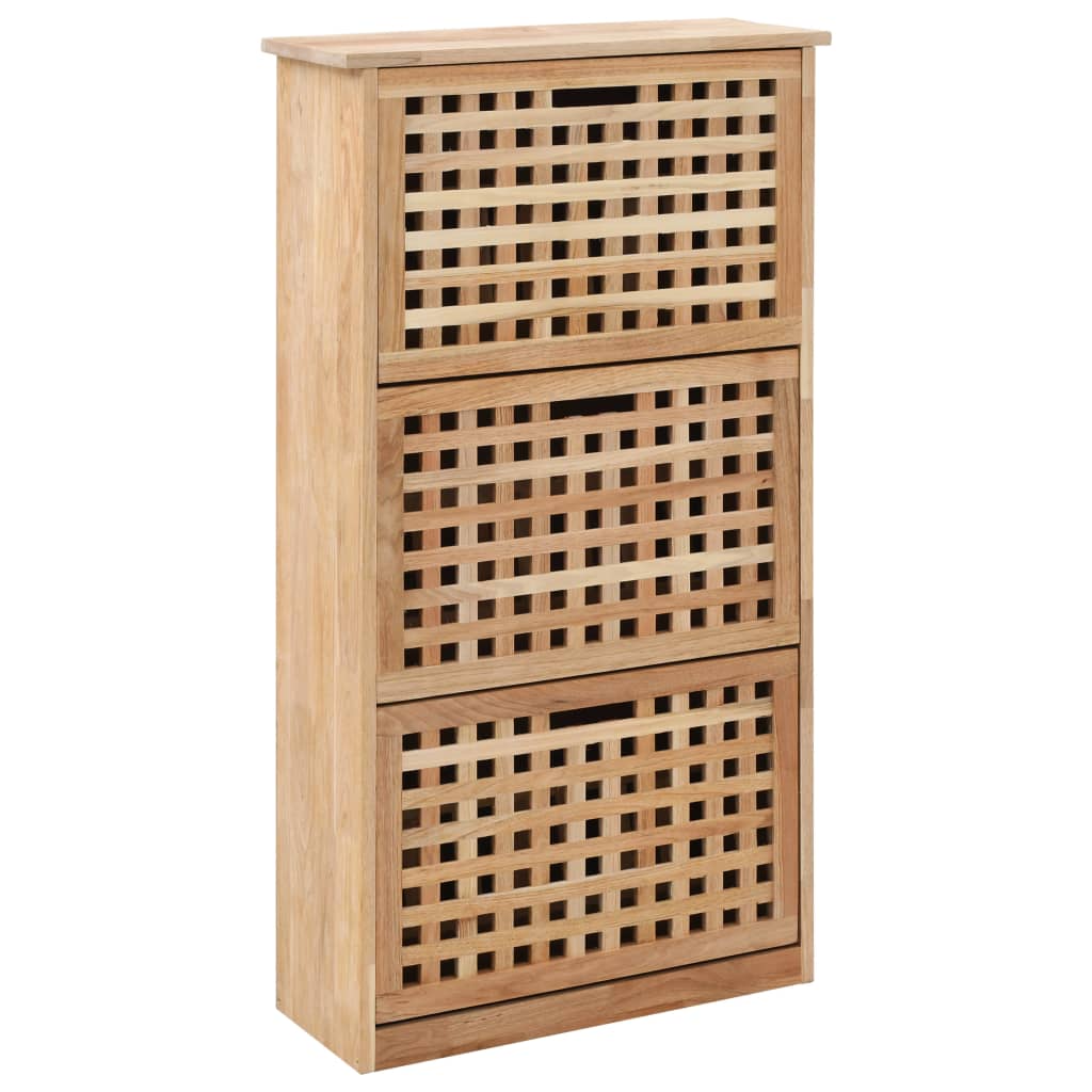 Vidaxl - Armoire à chaussures 55x20x104 cm Bois de noyer massif - vidaXL - Imagen 2