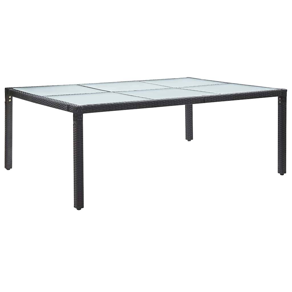 Vidaxl - Table à dîner d'extérieur Noir 200x150x74 cm Résine tressée vidaXL 46129 - Imagen 1