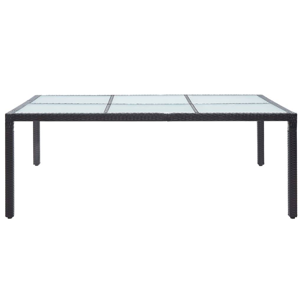 Vidaxl - Table à dîner d'extérieur Noir 200x150x74 cm Résine tressée vidaXL 46129 - Imagen 2