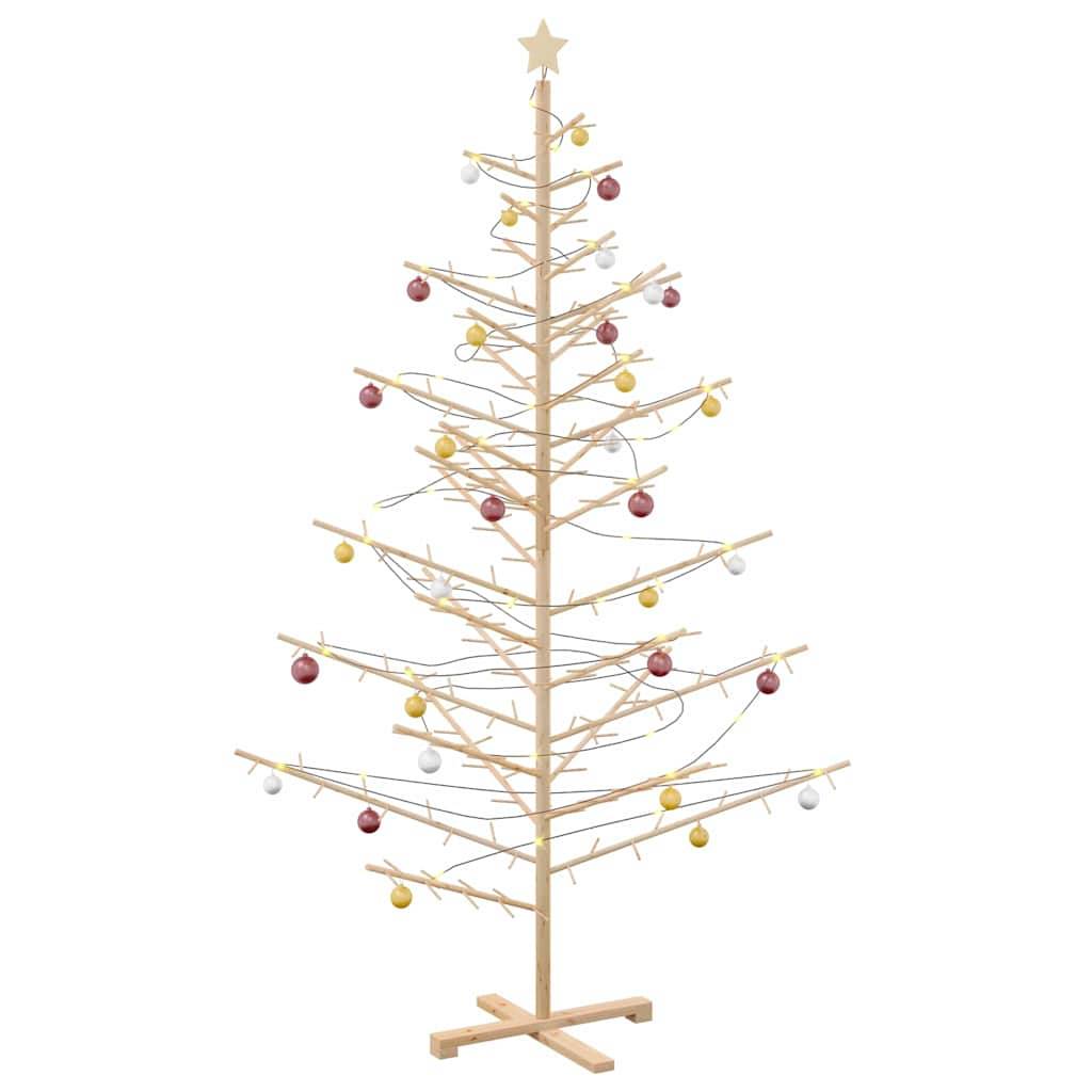 Vidaxl - Arbre de Noël en bois Naturel 210 cm Bois de pin massif vidaXL 42018058 - Image 4