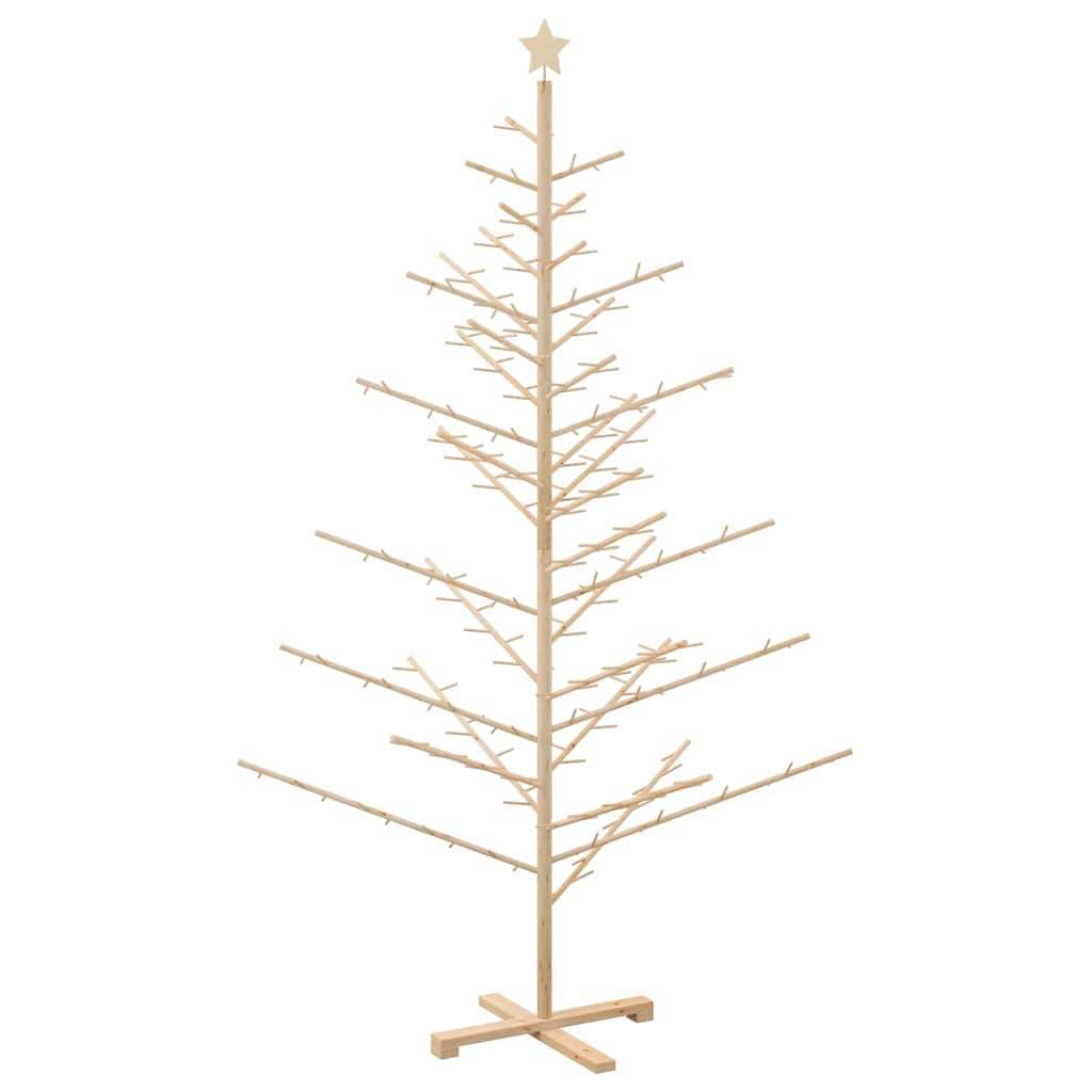 Vidaxl - Arbre de Noël en bois Naturel 210 cm Bois de pin massif vidaXL 42018058 - Image 8
