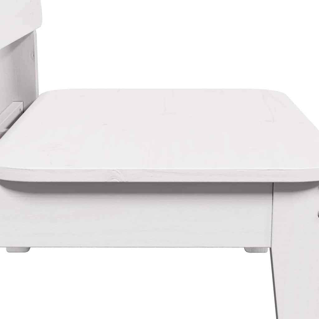Lot de 2 Chaises de jardin - Chaises d'extérieur - Fauteuils de jardin blanc 60x52,5x72 cm bois massif pin - Image 7