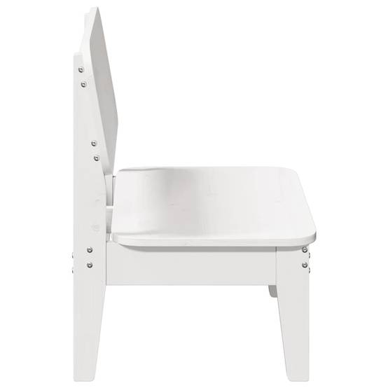 Lot de 2 Chaises de jardin - Chaises d'extérieur - Fauteuils de jardin blanc 60x52,5x72 cm bois massif pin - Image 5