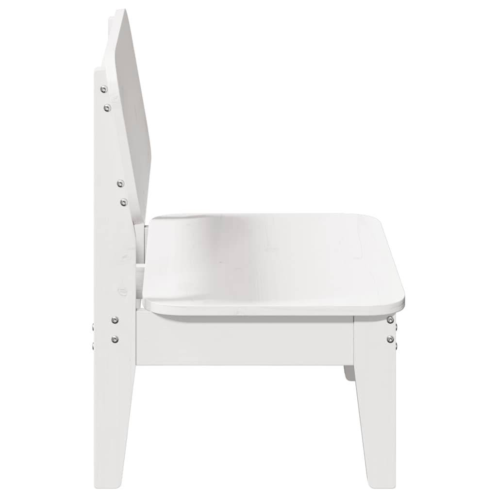 Lot de 2 Chaises de jardin - Chaises d'extérieur - Fauteuils de jardin blanc 60x52,5x72 cm bois massif pin - Image 5