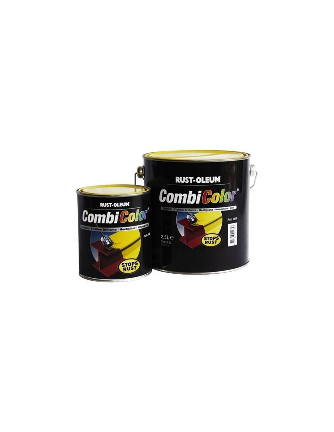 Peinture Combicolor Brillant Jaune Ral 1018 Pot 0.75 Litres