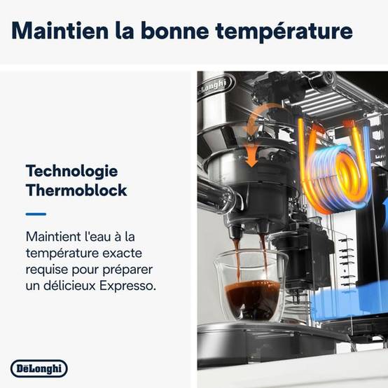 Machine à espresso semi-automatique 15 bars Dedica Style EC685.M, 1,1 L, inox argent/noir, De’Longhi - Image 3