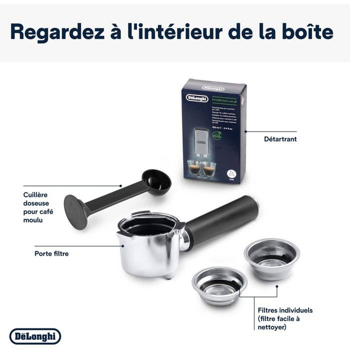 Machine à espresso semi-automatique 15 bars Dedica Style EC685.M, 1,1 L, inox argent/noir, De’Longhi - Image 8