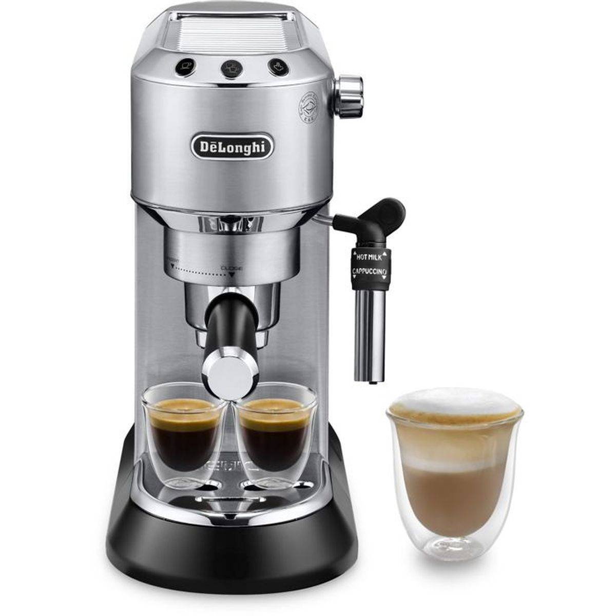 Machine à espresso semi-automatique 15 bars Dedica Style EC685.M, 1,1 L, inox argent/noir, De’Longhi - Image 1