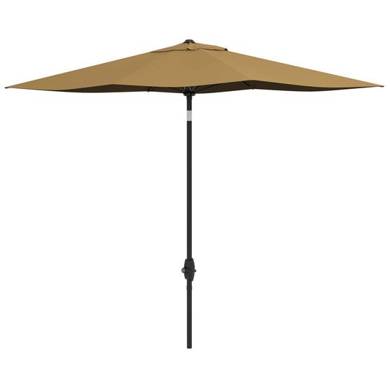 ComfortXL - Parasol rectangulaire aluminium extérieur pour terrasse inclinable avec manivelle café - ComfortXL Outdoor Living - Image 2