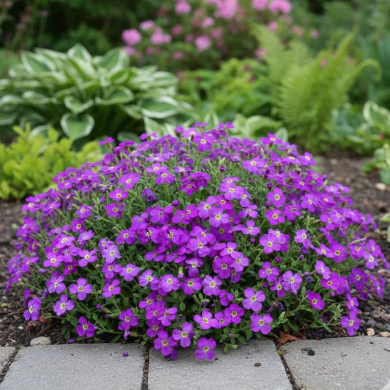 Aubriète Royal Violet à fleurs Rouge/ - feuillage Persistant - Godet - 5/20 cm - Imagen 1