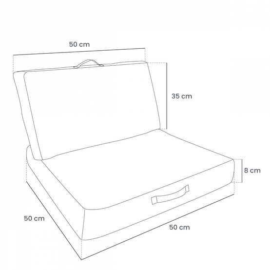 Kit de coussins pour salon de jardin déhoussables - 50 x 50 cm - Beige - Linxor - Image 2