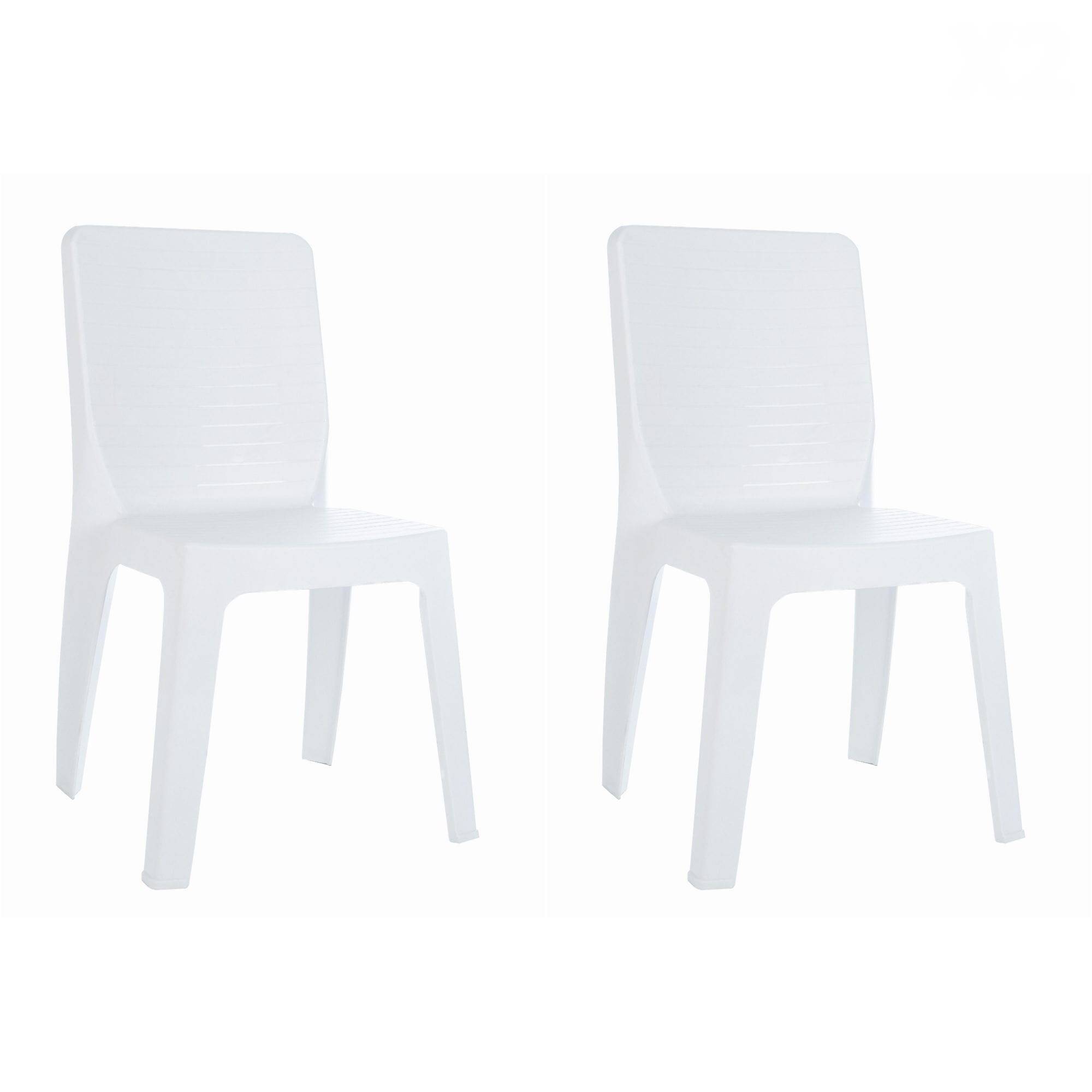 Garbar - Chaises Iris garbar plastique blanc (Lot de 2) - Image 1