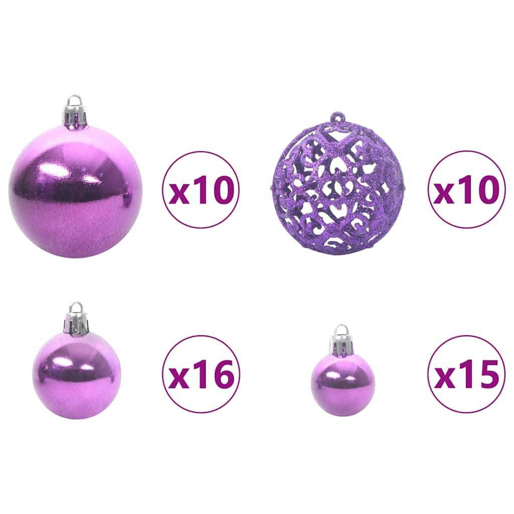 Vidaxl - Sapin de Noël artificiel Blanc 210 cm PVC, Acier et Plastique vidaXL 3396977 - Image 9