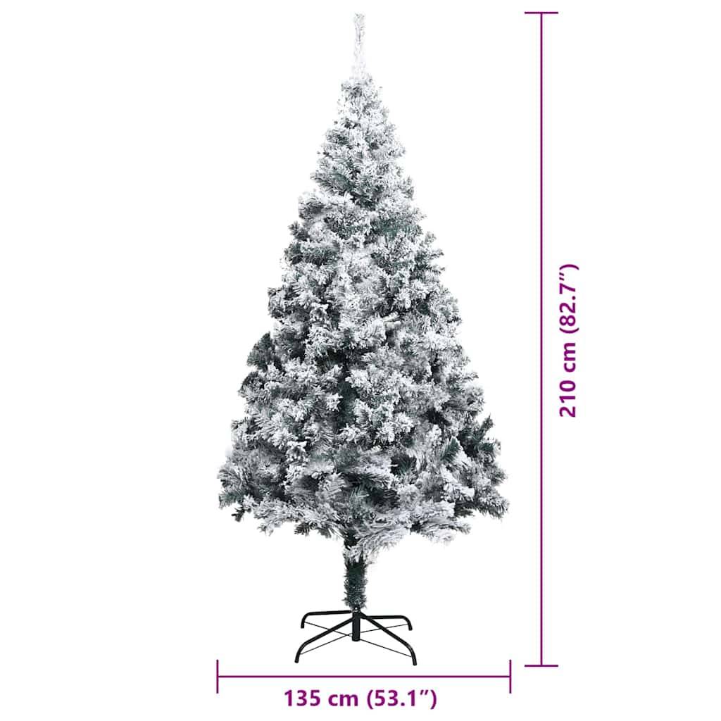 Vidaxl - Sapin de Noël artificiel Blanc 210 cm PVC, Acier et Plastique vidaXL 3396977 - Image 3