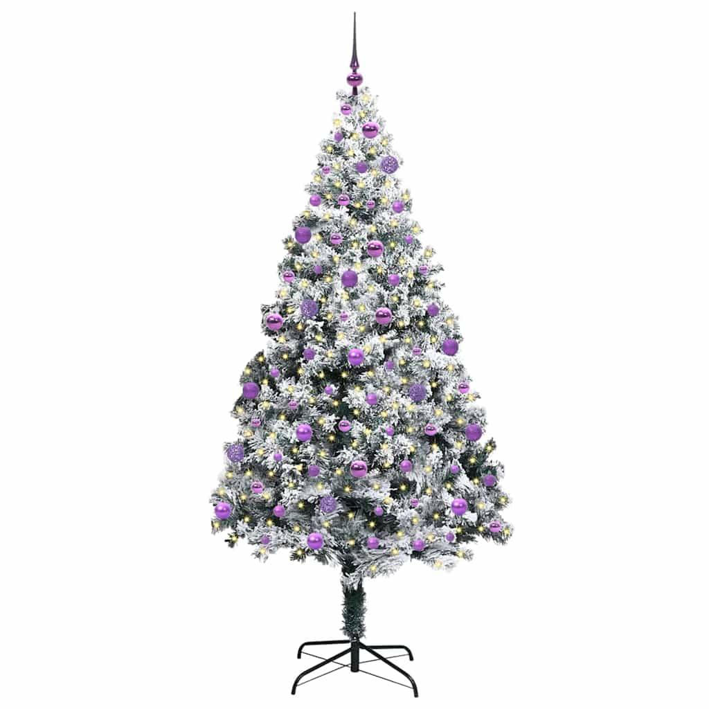 Vidaxl - Sapin de Noël artificiel Blanc 210 cm PVC, Acier et Plastique vidaXL 3396977 - Image 4