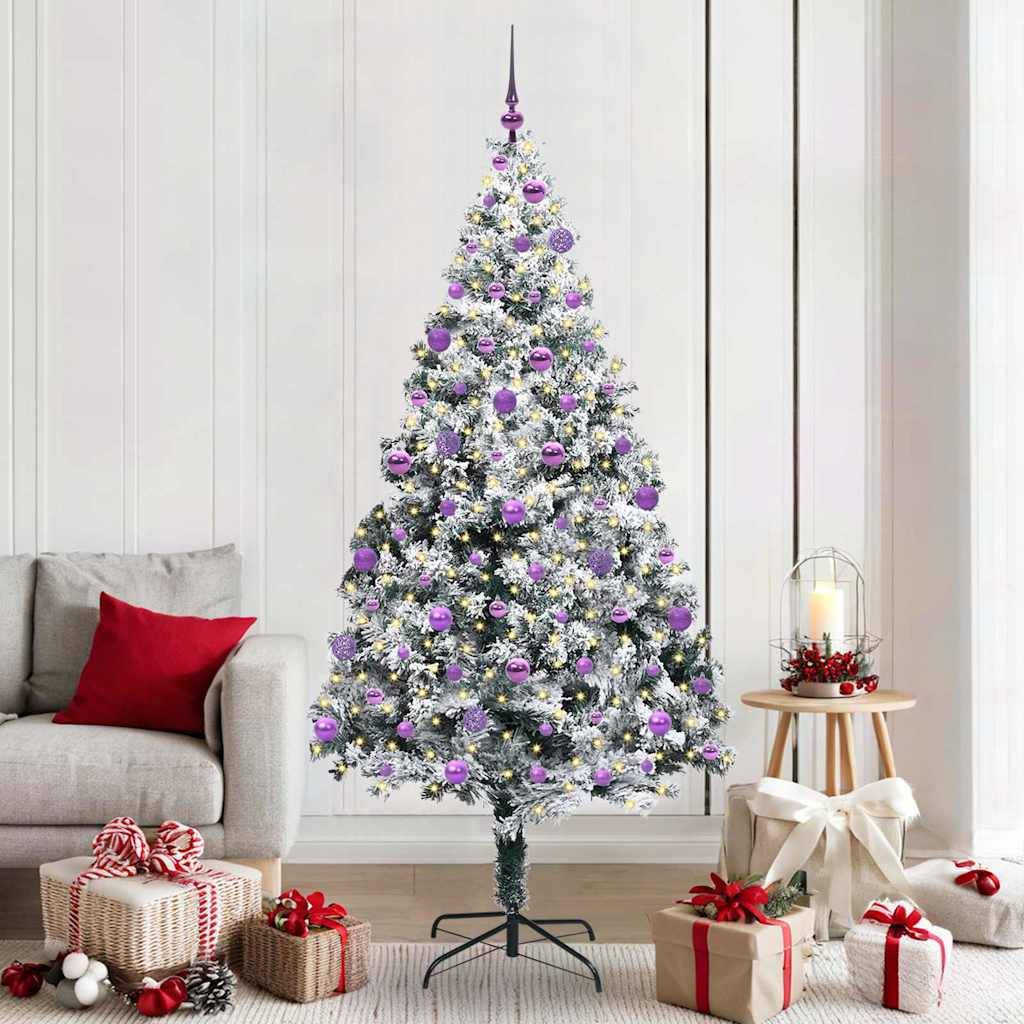 Vidaxl - Sapin de Noël artificiel Blanc 210 cm PVC, Acier et Plastique vidaXL 3396977 - Image 1