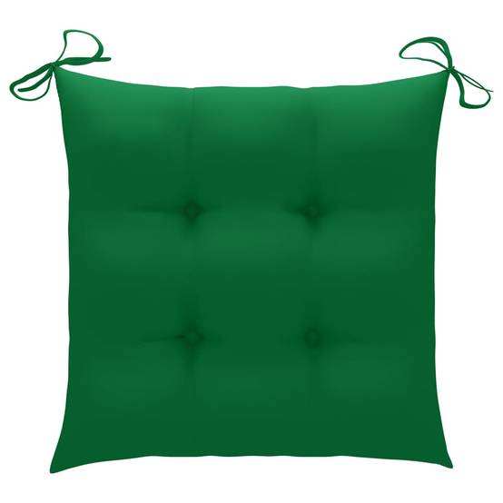 Salon de Jardin 2 Personnes Acacia Gris et Coussins Épais Verts 7 cm – ComfortXL Outdoor Living - Image 9