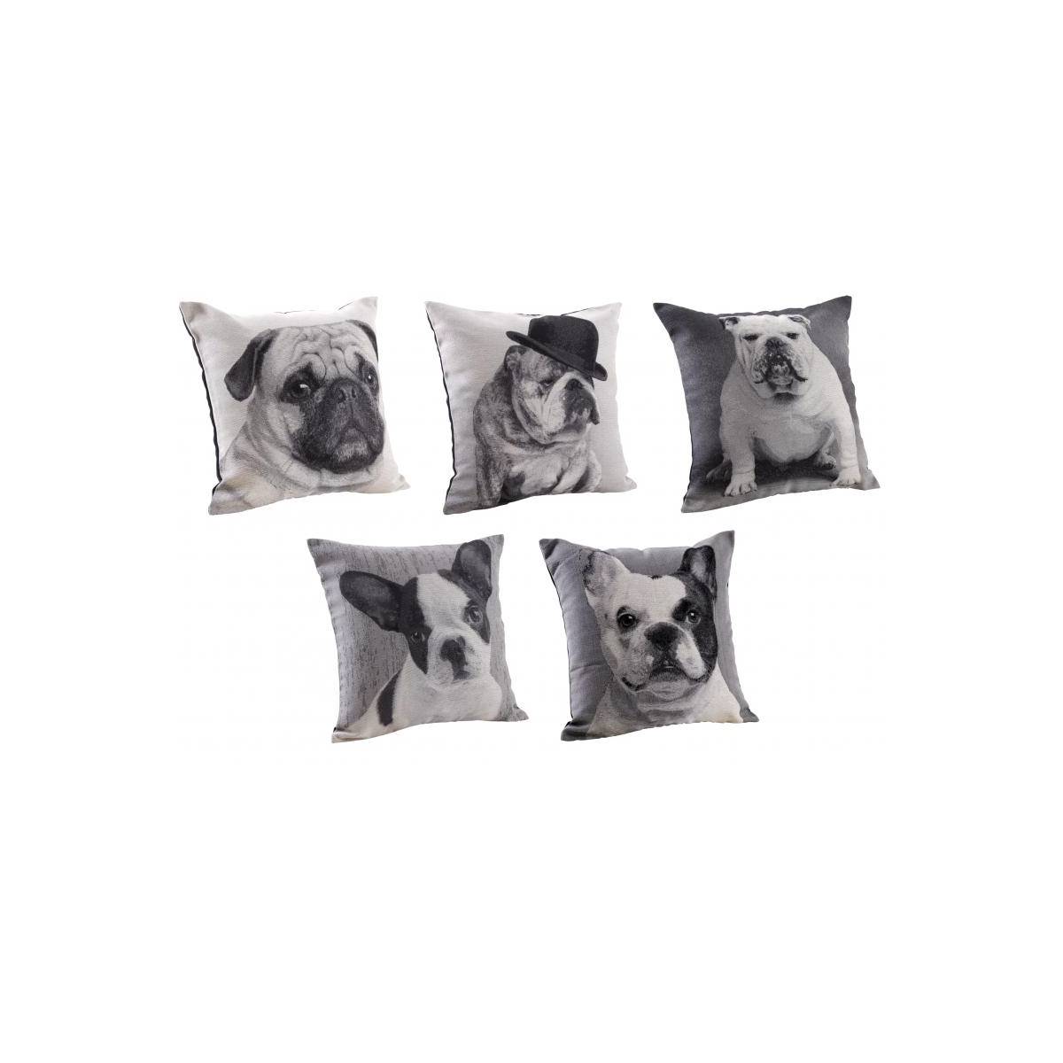 Aubry Gaspard - Coussin chien en coton (Lot de 5)