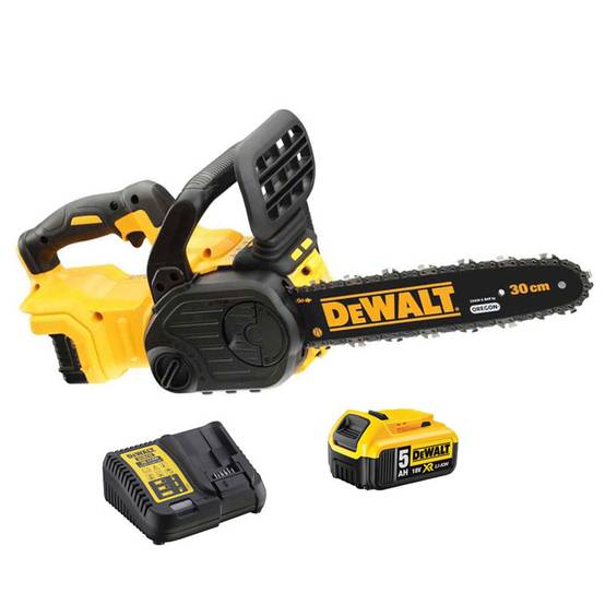 Tronçonneuse 18V XR guide de 30 cm - DEWALT - avec 1 batterie 18V 5.0AH - chargeur - DCM565P1 - Image 1