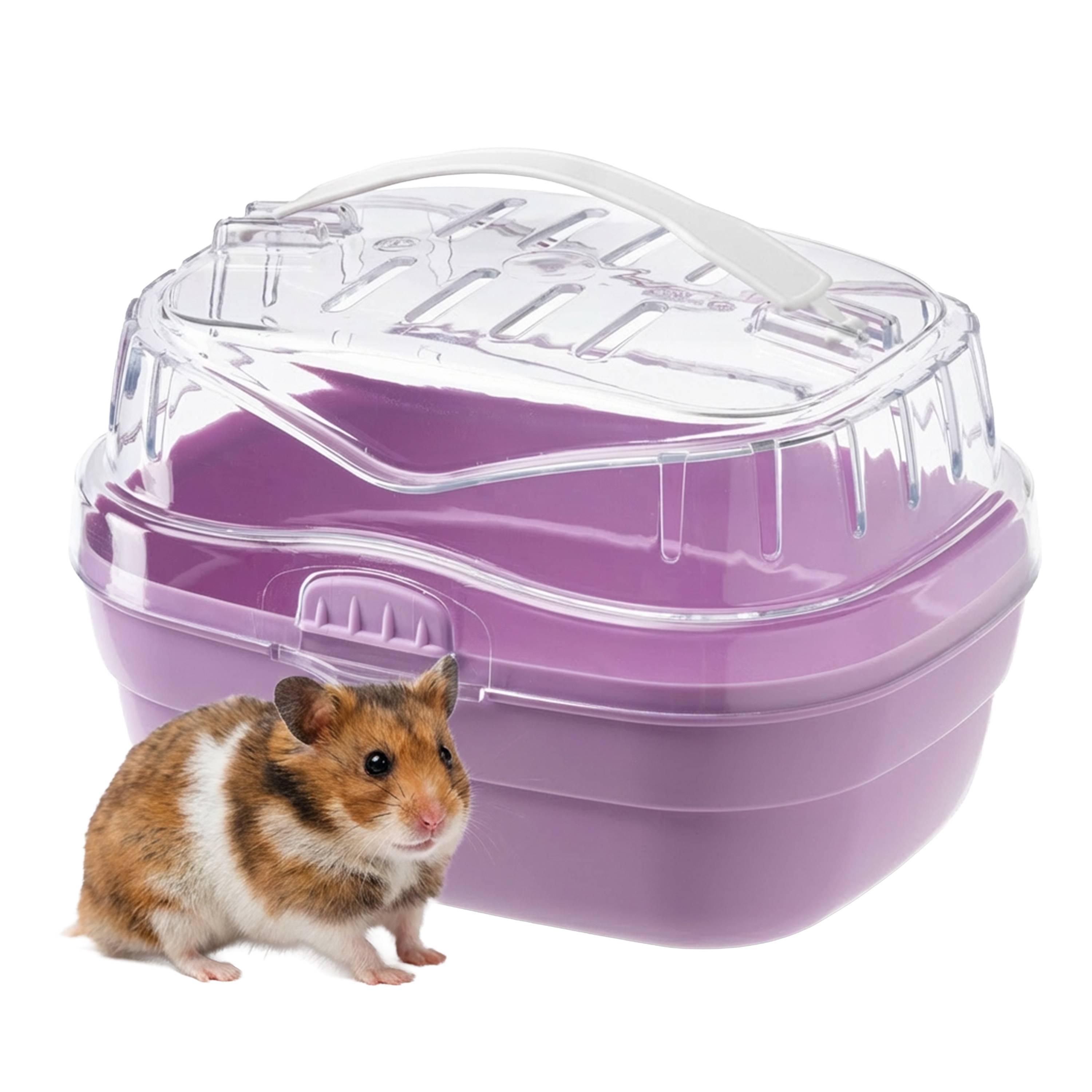 Ferplast - Ferplast Transport pour hamsters et autres petits rongeurs ALADINO SMALL Cage de transport pour petits animaux, rongeurs, hamsters, plastique - Image 4