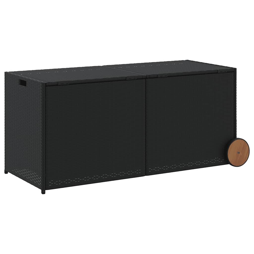 PANGIVO - Coffre de rangement de jardin résine tressée noir 127 x 55 x 59.5 cm - PANGIVO - Image 6