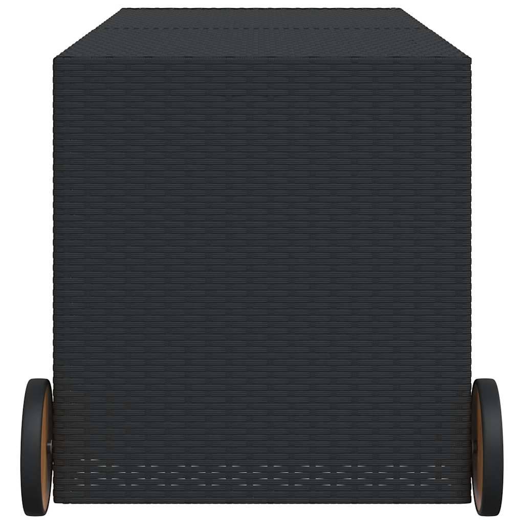 PANGIVO - Coffre de rangement de jardin résine tressée noir 127 x 55 x 59.5 cm - PANGIVO - Image 5