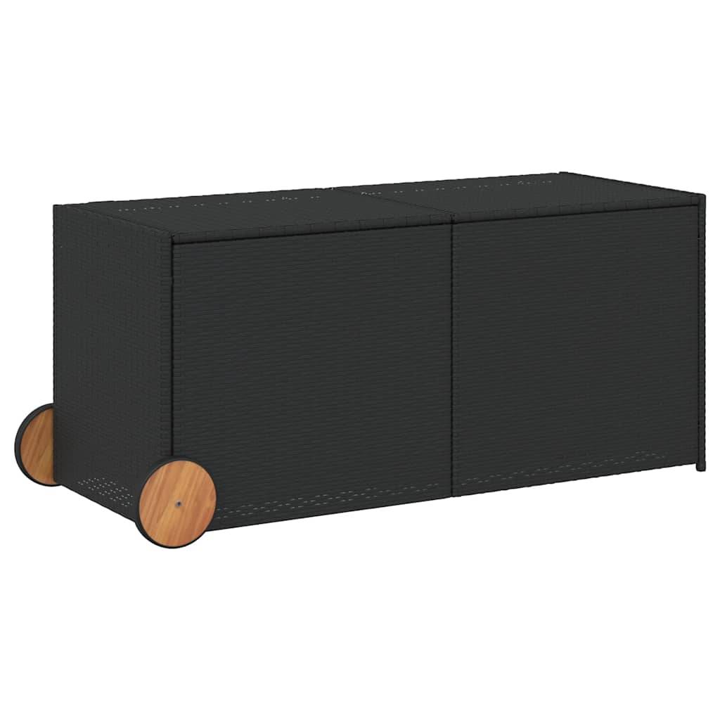 PANGIVO - Coffre de rangement de jardin résine tressée noir 127 x 55 x 59.5 cm - PANGIVO - Image 2