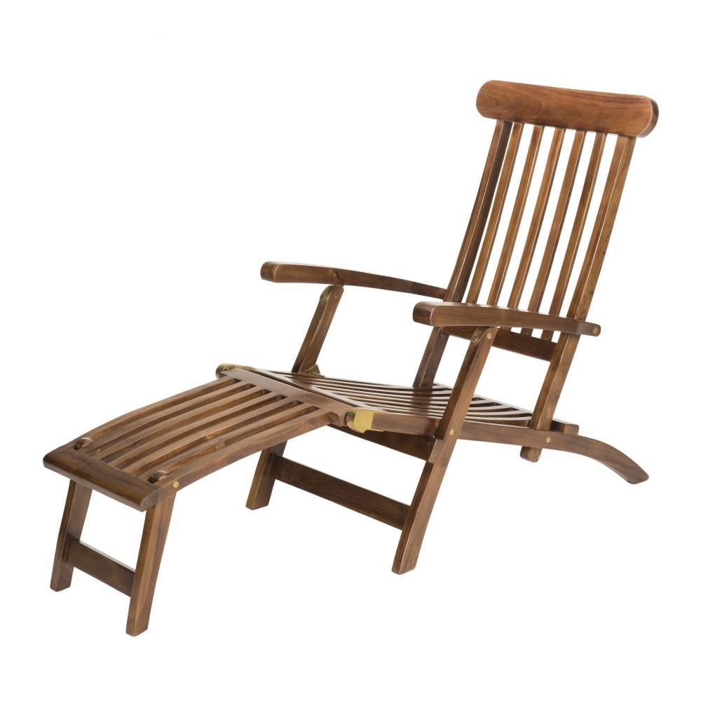 Macabane - MAEVA - Chaise longue de jardin en bois teck huilé - Imagen 1