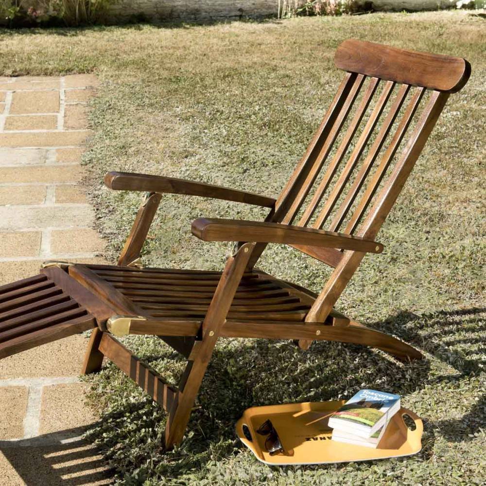 Macabane - MAEVA - Chaise longue de jardin en bois teck huilé - Imagen 3