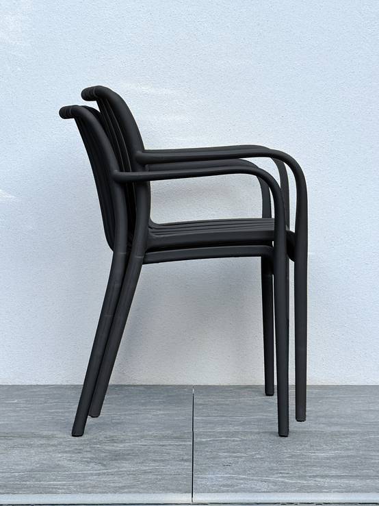 Dcb Garden - Ensemble repas de jardin 6 places en alu - Gris anthracite - LAMU - Image 7