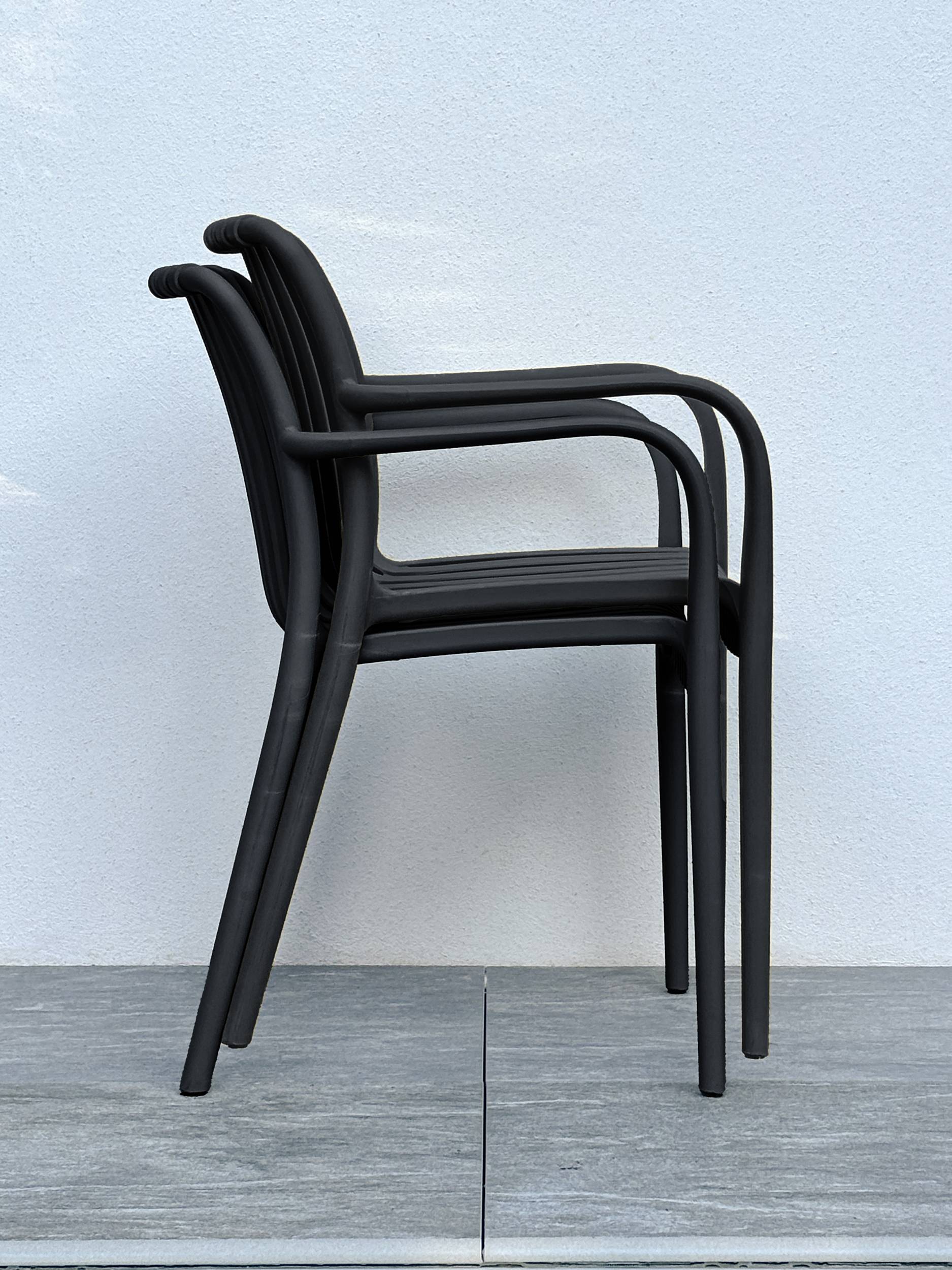 Dcb Garden - Ensemble repas de jardin 6 places en alu - Gris anthracite - LAMU - Image 7