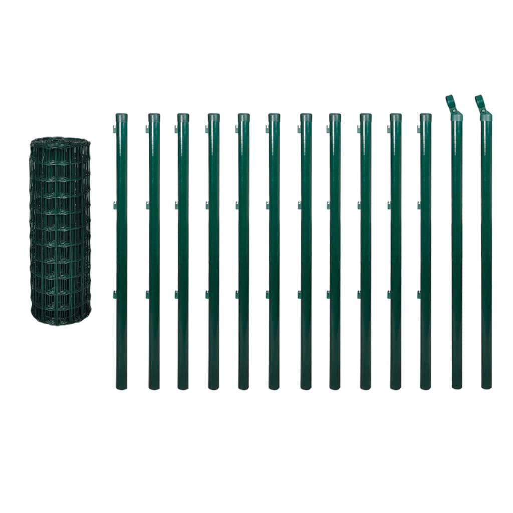 Grillage Rouleau Acier Enduit Terrain Grande Longueur 25x0,8m Vert - ComfortXL Outdoor Living - Image 2