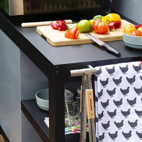 Cook in Garden - Desserte noire NOVA pour plancha - COOK'IN GARDEN - Image 4