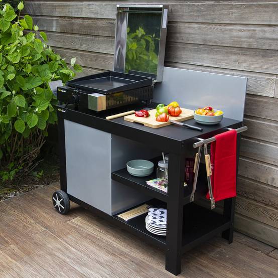 Cook in Garden - Desserte noire NOVA pour plancha - COOK'IN GARDEN - Image 3