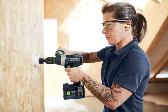 Perceuse visseuse sans fil TDC 18/4 5.0/4.0 I-PLUS QUADRIVE - FESTOOL - 2 batteries 18V 4.5Ah et 4.0Ah - chargeur - Systainer - 577649 - Image 5