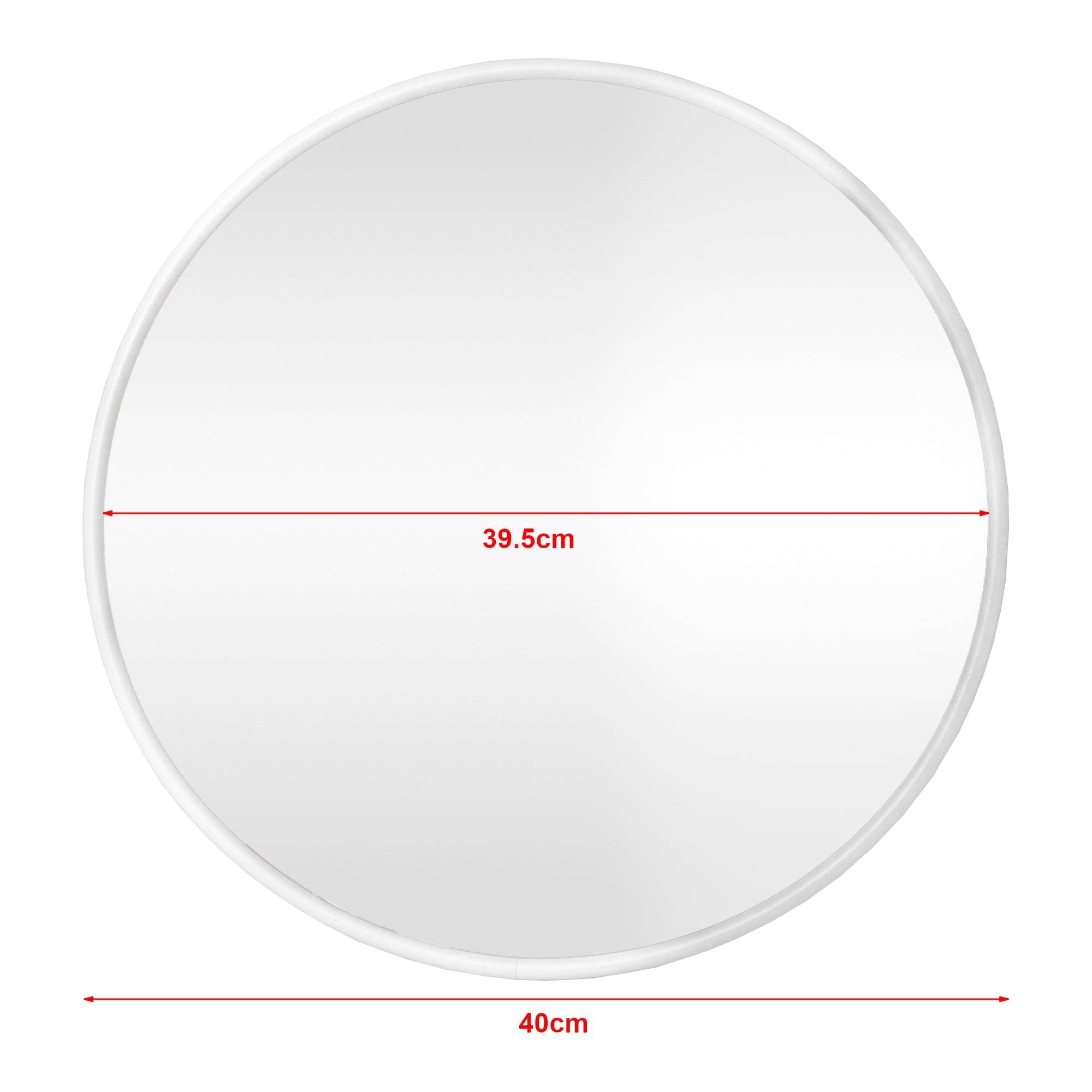 Helloshop26 - Miroir mural rond 40 cm blanc mat - Imagen 3