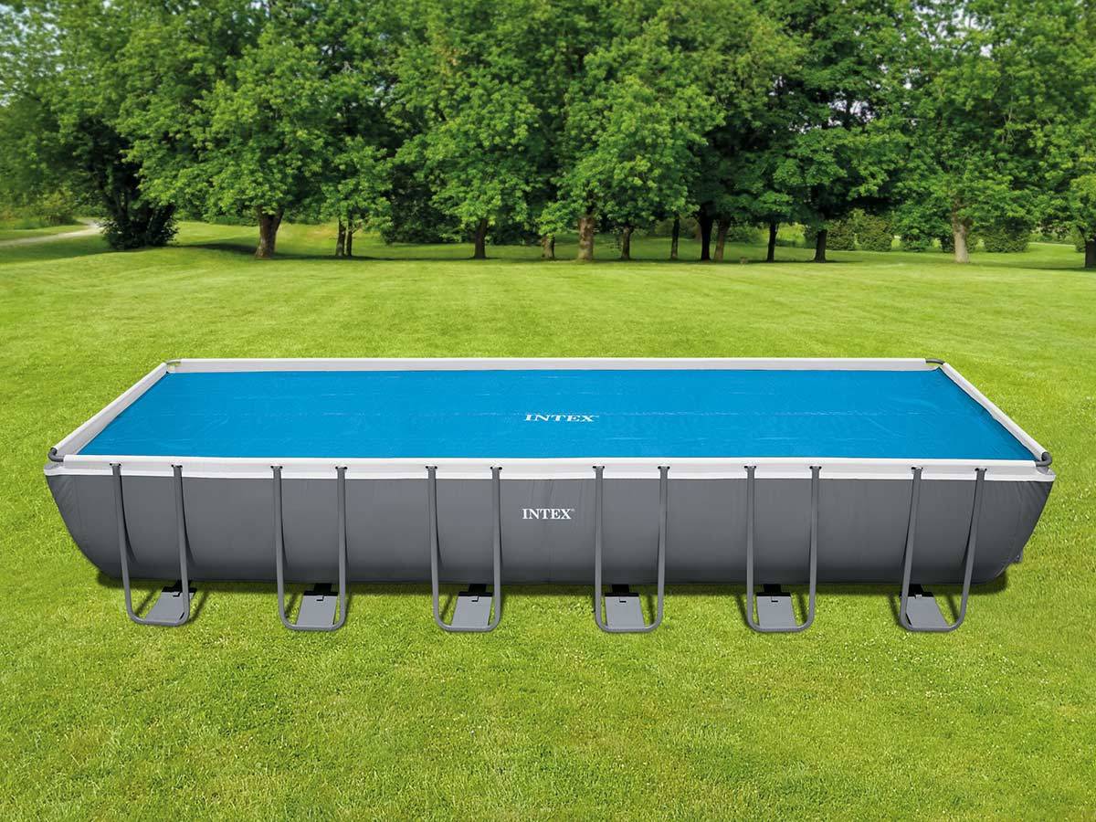 Bâche à bulles pour piscine tubulaire rectangulaire 7,32 x 3,66 m - Intex - Image 2