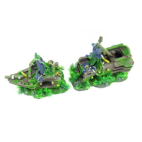 Moza, épave en 2 pieces, taille 43 x 11 x 21 cm, Décoration aquarium. - Image 2