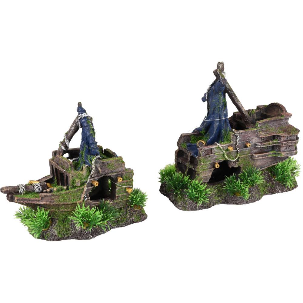 Moza, épave en 2 pieces, taille 43 x 11 x 21 cm, Décoration aquarium. - Imagen 6